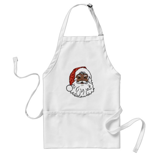 sequentie zwarte santa claus standaard schort (Voorkant)