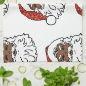 sequentie zwarte santa claus theedoek (Gevouwen)