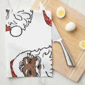 sequentie zwarte santa claus theedoek (Quarter Fold)