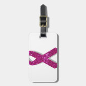 sequentieel roze borstkankervoorlichting bagagelabel (Voorkant verticaal)