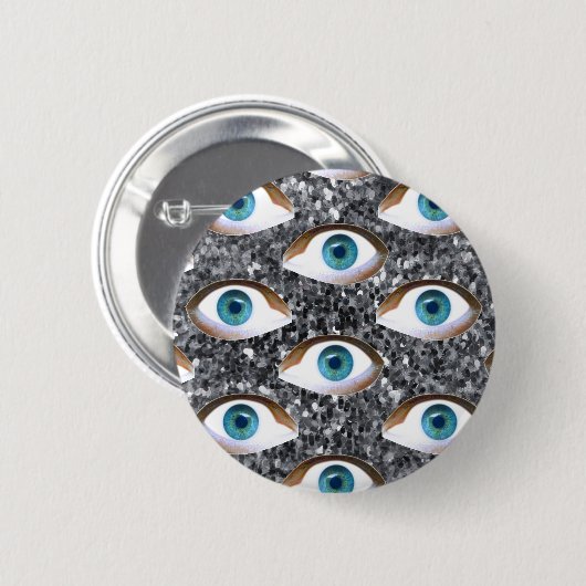 sequiëren van ogen ronde button 5,7 cm (Voorkant /achterkant)