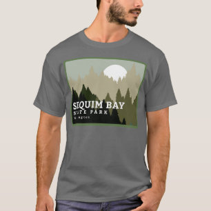 Sequim Bay State Park Washington Bomen en bos T-shirt
