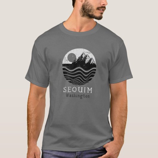 Sequim  bergen met wandelende Camping Washington T-shirt (Voorkant)