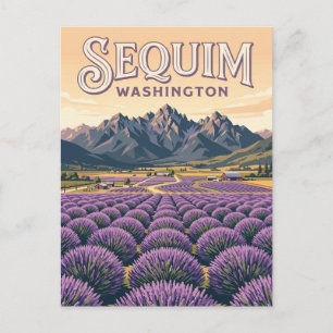 Sequim Lavendelboerderijen Washington Briefkaart
