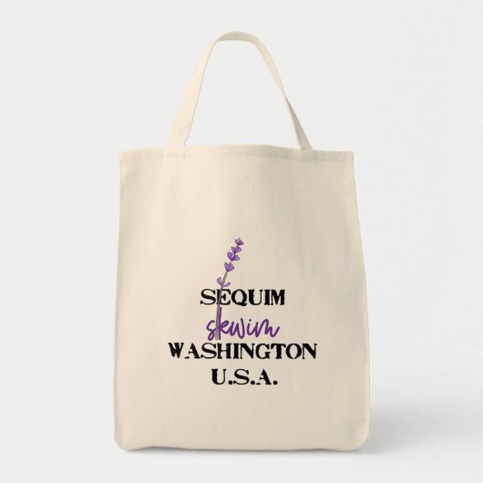 Sequim Lavender Grocery Canvas tas (Voorkant)