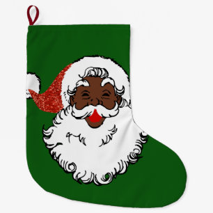 sequin Afrikaanse santa claus Kerstmis kous Grote Kerstsok