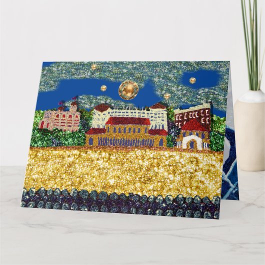 Sequin Art Verjaardag Kaart | Bondi Beach, Austral (Voorkant)