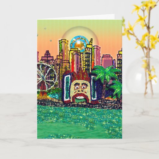 Sequin Art Verjaardag Kaart | Sequin Harbor Fun Pa (Gele Bloem)