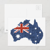 sequin australiaanse vlag briefkaart (Voorkant / Achterkant)