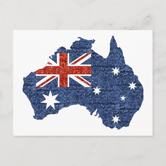 sequin australiaanse vlag briefkaart (Voorkant)