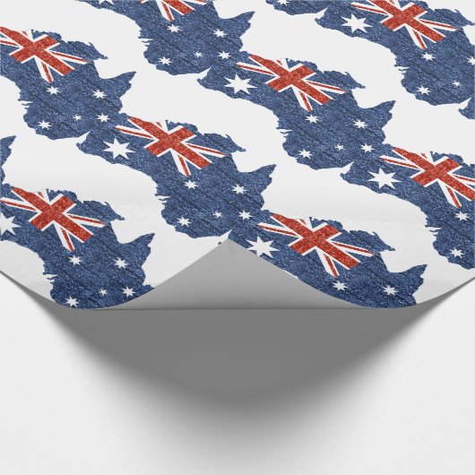 sequin australiaanse vlag cadeaupapier (Hoek)