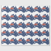 sequin australiaanse vlag cadeaupapier (Vlak)