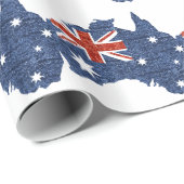 sequin australiaanse vlag cadeaupapier (Rol Hoek)