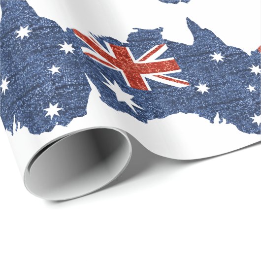 sequin australiaanse vlag cadeaupapier (Rol Hoek)