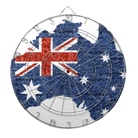 sequin australiaanse vlag dartbord (Voorkant)