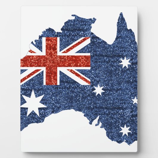sequin australiaanse vlag fotoplaat (Voorkant)
