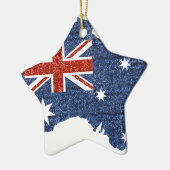 sequin australiaanse vlag keramisch ornament (Links)