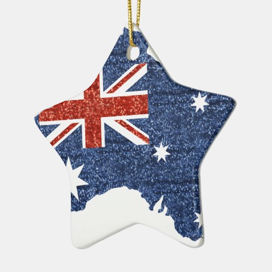 sequin australiaanse vlag keramisch ornament (Links)