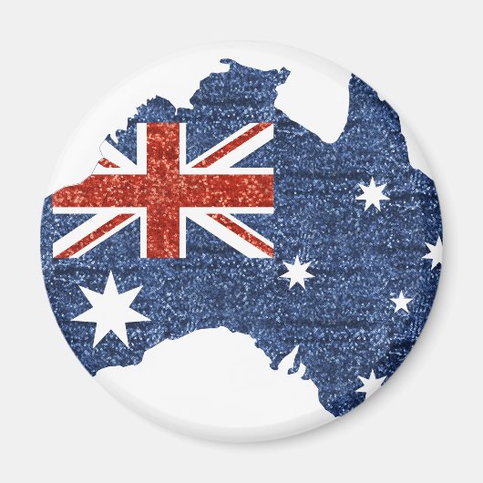 sequin australiaanse vlag magneet (Voorkant)