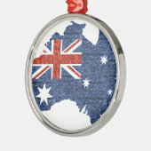 sequin australiaanse vlag metalen ornament (Links)