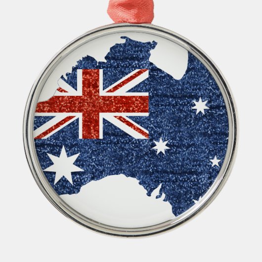 sequin australiaanse vlag metalen ornament (Voorkant)