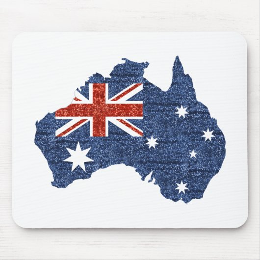 sequin australiaanse vlag muismat (Voorkant)
