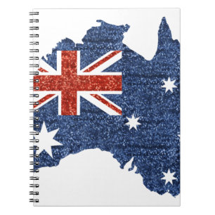 sequin australiaanse vlag notitieboek