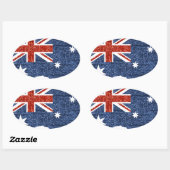 sequin australiaanse vlag ovale sticker (Vel)