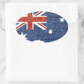 sequin australiaanse vlag ovale sticker (Tas)