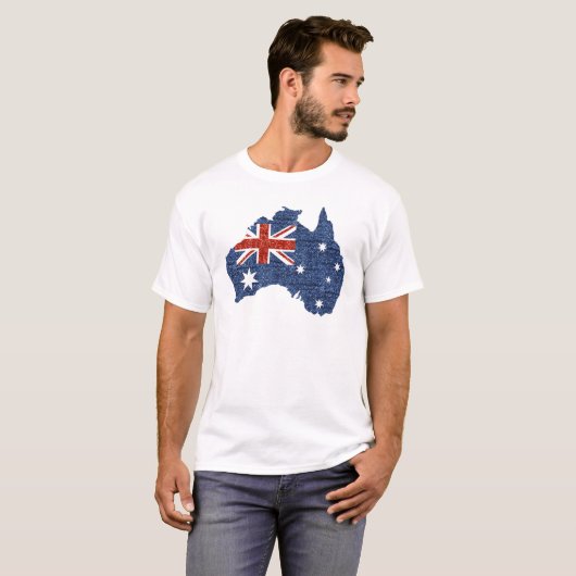 sequin australiaanse vlag t-shirt (Voorkant volledig)