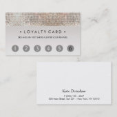 Sequin Beauty Salon 6 Punch Customer Loyalty Card (Voorkant / Achterkant)