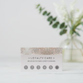 Sequin Beauty Salon 6 Punch Customer Loyalty Card (Staand voorkant)
