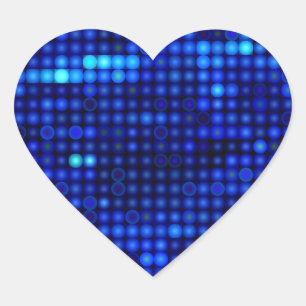 sequin blauw hart sticker