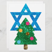 sequin christmukkah hanukkah briefhoofd sjabloon (Voorkant / Achterkant)