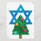 sequin christmukkah hanukkah feestdagenkaart (Voorkant / Achterkant)