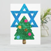 sequin christmukkah hanukkah feestdagenkaart (Staand voorkant)