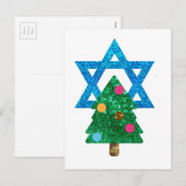 sequin christmukkah hanukkah feestdagenkaart (Voorkant / Achterkant)