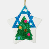 sequin christmukkah hanukkah keramisch ornament (Rechts)