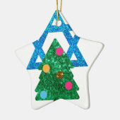 sequin christmukkah hanukkah keramisch ornament (Links)