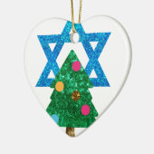 sequin christmukkah hanukkah keramisch ornament (Links)
