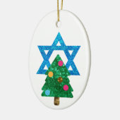sequin christmukkah hanukkah keramisch ornament (Links)