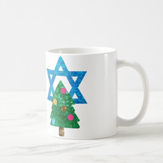 sequin christmukkah hanukkah koffiemok (Rechts)