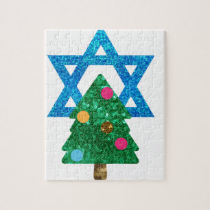sequin christmukkah hanukkah legpuzzel