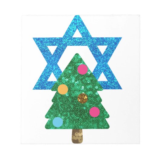 sequin christmukkah hanukkah notitieblok (Voorkant)