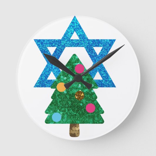 sequin christmukkah hanukkah ronde klok (Voorkant)