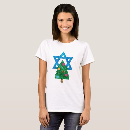 sequin christmukkah hanukkah t-shirt (Voorkant volledig)
