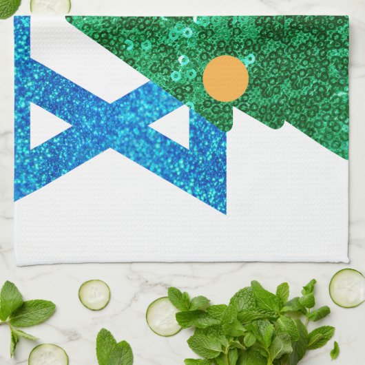 sequin christmukkah hanukkah theedoek (Gevouwen)