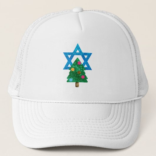 sequin christmukkah hanukkah trucker pet (Voorkant)