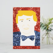 sequin donald trump briefpapier (Staand voorkant)