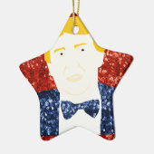 sequin donald trump keramisch ornament (Links)